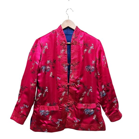 Vintage 1970s Solz Squirrel Reversible Floral Jacket Size L - Picture 2 of 14